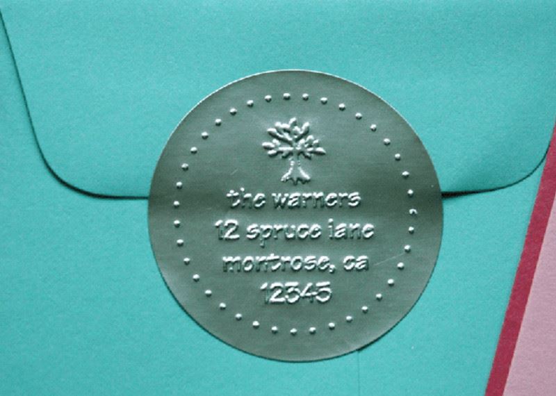 Circle Embossed Sticker Labels